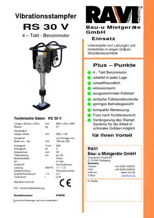 Benzine en Diesel Trilstampers Ravi RS 30 V