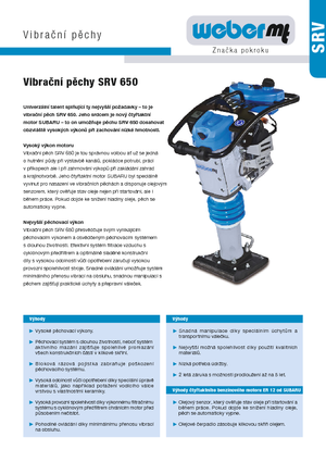 Benzine en Diesel Trilstampers weber mt SRV 650