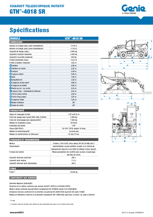 Draaiende verreiker Genie GTH4018R