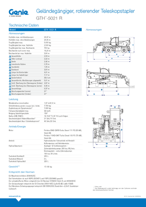 Draaiende verreiker Genie GTH 5021 R