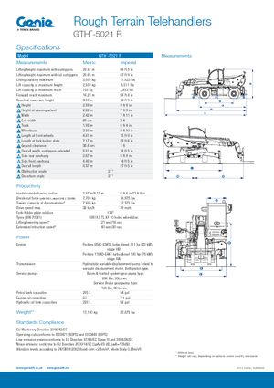 Draaiende verreiker Genie GTH 5021 R