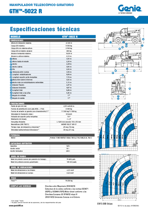 Draaiende verreiker Genie GTH 5022 R