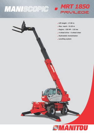 Draaiende verreiker Manitou MRT 1850 Privilege
