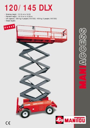 Verrijdbare schaarliften Manitou 120 DLX