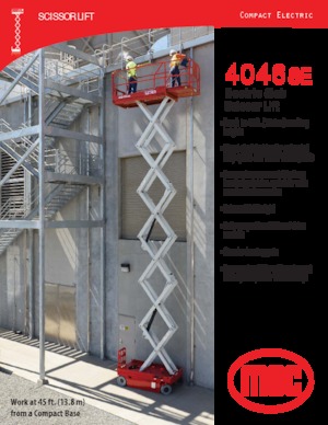 Verrijdbare schaarliften MEC 4046SE