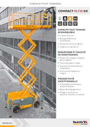 Verrijdbare schaarliften Haulotte Compact 10 DX