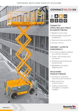 Verrijdbare schaarliften Haulotte Compact 10 DX