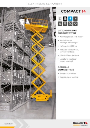 Verrijdbare schaarliften Haulotte Compact 14