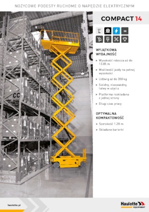 Verrijdbare schaarliften Haulotte Compact 14