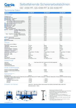 Verrijdbare schaarliften Genie GS-5390