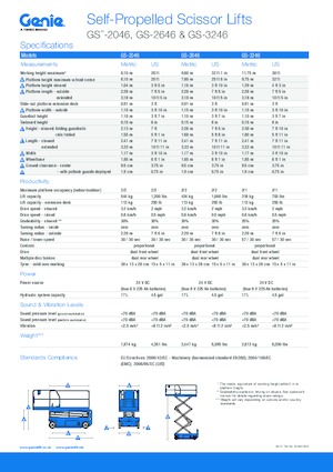 Verrijdbare schaarliften Genie GS-3246