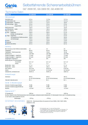 Verrijdbare schaarliften Genie GS-3369 BE