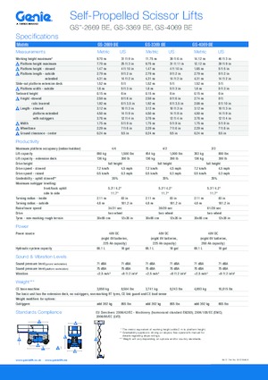 Verrijdbare schaarliften Genie GS-3369 BE