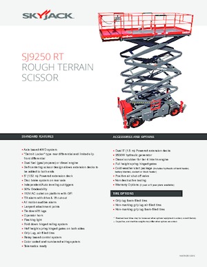 Verrijdbare schaarliften Skyjack SJ 9250