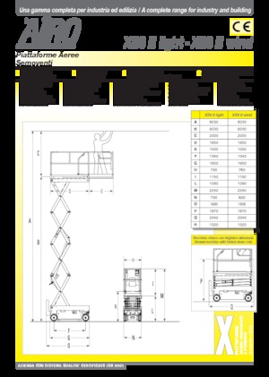 Verrijdbare schaarliften AIRO XS8 E Light