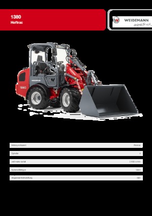 Compacte wielladers Weidemann 1380