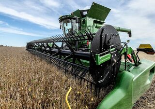Aangebouwd Combine maaidorsers maaibalk John Deere RD45F Hydra Flex 