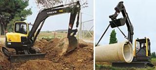 Rupsgraafmachines Volvo ECR88
