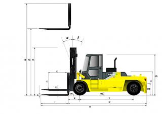 Hyundai 250 D 9 Dimensions and Size