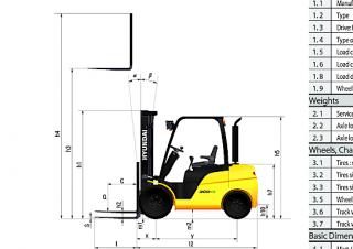 Hyundai 30D-9 Dimensions and Size