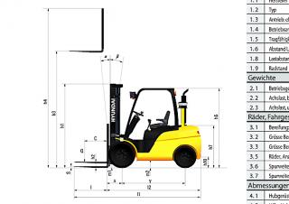 Hyundai 35 D 9 A Dimensions and Size