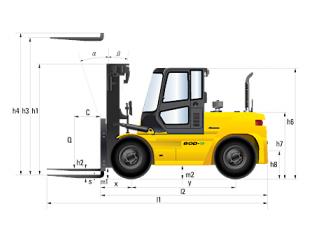 Hyundai 80D-9 Dimensions and Size