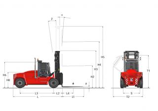 Kalmar DCG 140-6 Dimensions and Size