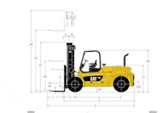 Caterpillar DP120N Dimensions and Size