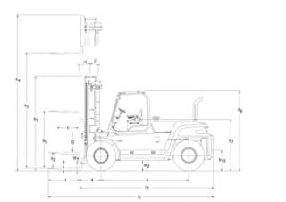 Mitsubishi FD135N Dimensions and Size