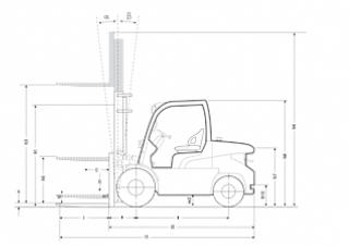 Mitsubishi FD 40 N Dimensions and Size