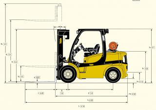 Yale GDP 40 VX 6 Dimensions and Size