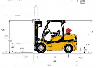Yale GDP 45SVX5 Value Dimensions and Size