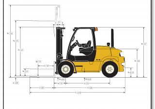 Yale GDP 60VX Base Dimensions and Size