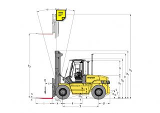 Hyster H 12.00 XM - 6 Dimensions and Size