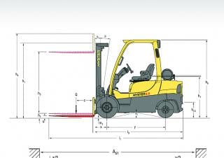 Hyster H2.5XT Dimensions and Size
