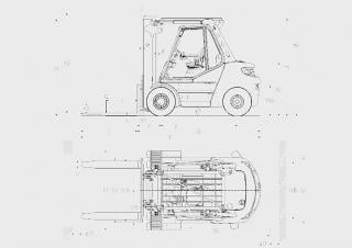 Linde H50D Dimensions and Size