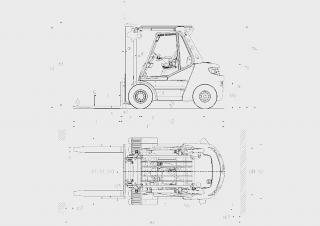 Linde H60D Dimensions and Size