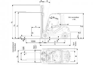 Still RX 70-22 TDI Dimensions and Size