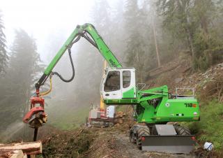 Graafmachines in overslaguitvoering Sennebogen 718M E