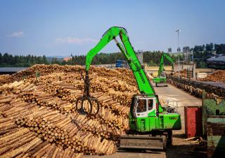 Graafmachines in overslaguitvoering Sennebogen 735M E  