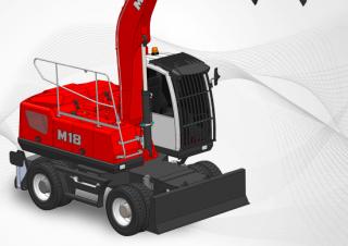 Graafmachines in overslaguitvoering Minelli M18