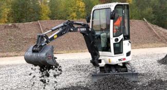 Mini-graafmachines Terex TC 19 Z