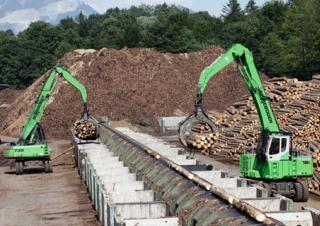 Graafmachines in overslaguitvoering Sennebogen 735M E