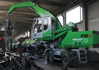 Graafmachines in overslaguitvoering Sennebogen 818M E