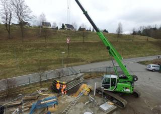 Rupskranen - Telescooparm Sennebogen 613E