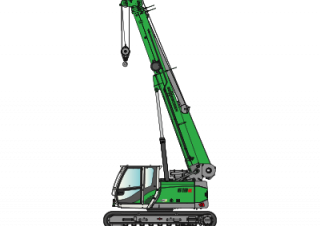 Rupskranen - Telescooparm Sennebogen 613E