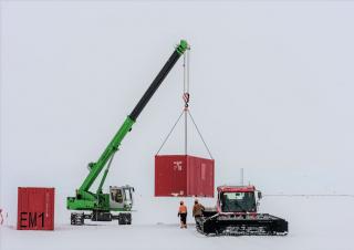 Rupskranen - Telescooparm Sennebogen 643E