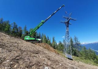 Rupskranen - Telescooparm Sennebogen 643E
