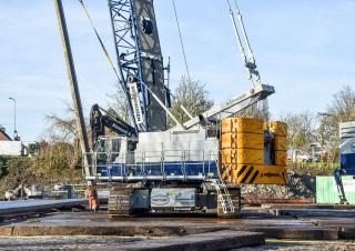 Rupskranen - Traliearm Sennebogen 6100E