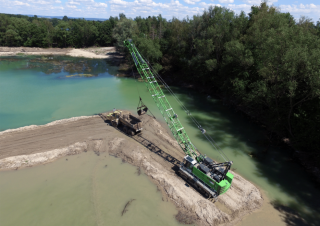 Rupskranen - Traliearm Sennebogen 655E